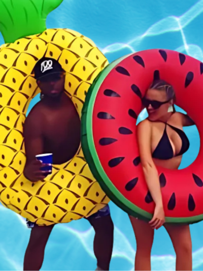 Pastèque et Ananas Bouée gonflable
